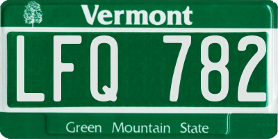 VT license plate LFQ782