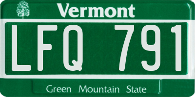 VT license plate LFQ791