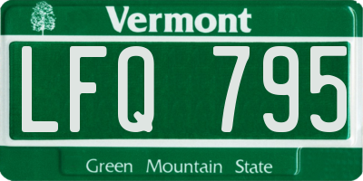 VT license plate LFQ795