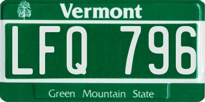 VT license plate LFQ796