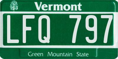 VT license plate LFQ797