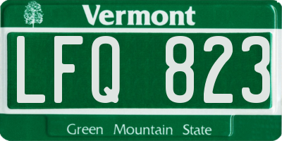 VT license plate LFQ823