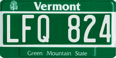 VT license plate LFQ824