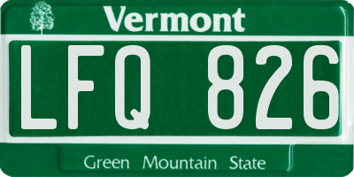 VT license plate LFQ826