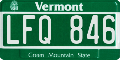 VT license plate LFQ846