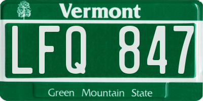 VT license plate LFQ847
