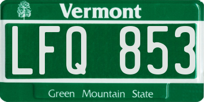 VT license plate LFQ853