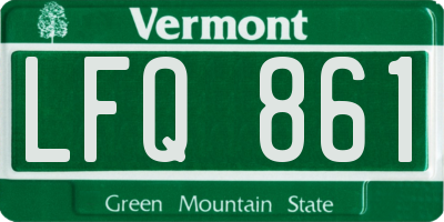 VT license plate LFQ861