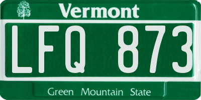 VT license plate LFQ873