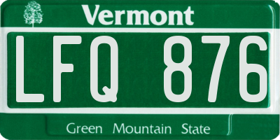 VT license plate LFQ876