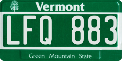 VT license plate LFQ883