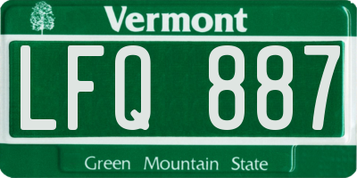 VT license plate LFQ887