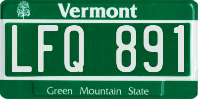 VT license plate LFQ891