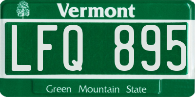 VT license plate LFQ895