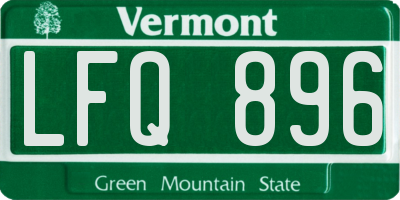 VT license plate LFQ896