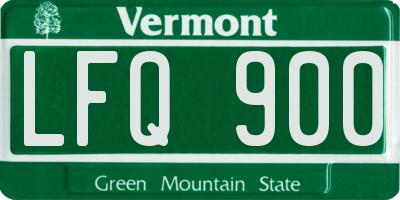 VT license plate LFQ900