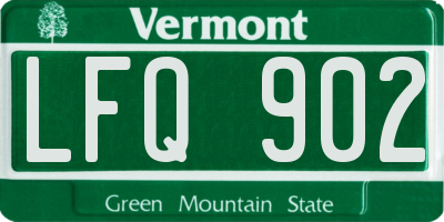 VT license plate LFQ902
