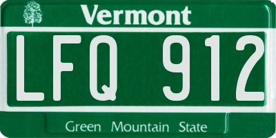 VT license plate LFQ912