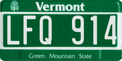 VT license plate LFQ914