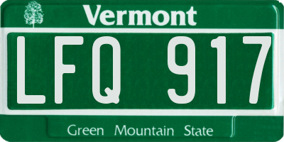 VT license plate LFQ917