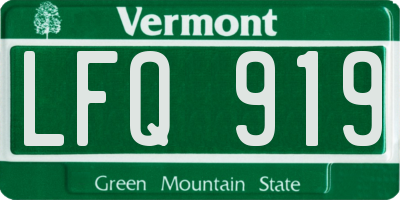 VT license plate LFQ919