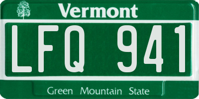 VT license plate LFQ941