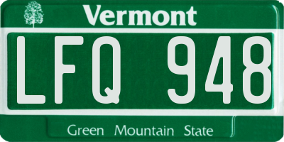 VT license plate LFQ948