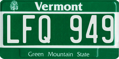 VT license plate LFQ949