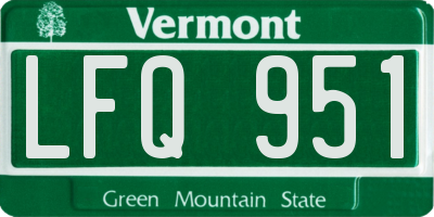VT license plate LFQ951