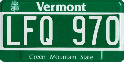 VT license plate LFQ970
