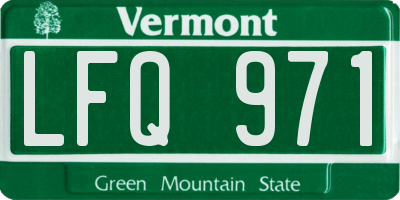 VT license plate LFQ971