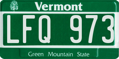 VT license plate LFQ973
