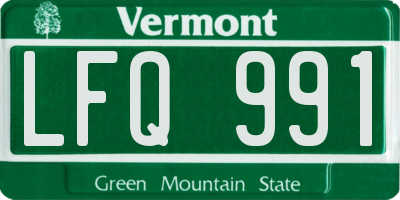 VT license plate LFQ991