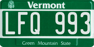 VT license plate LFQ993