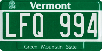 VT license plate LFQ994