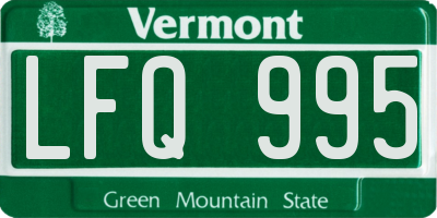 VT license plate LFQ995