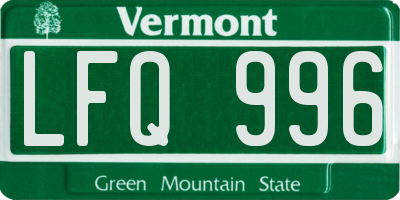 VT license plate LFQ996