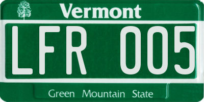 VT license plate LFR005