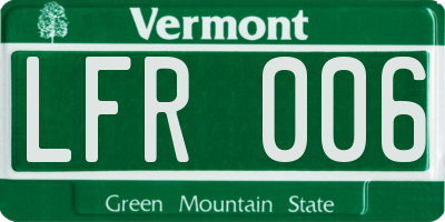 VT license plate LFR006