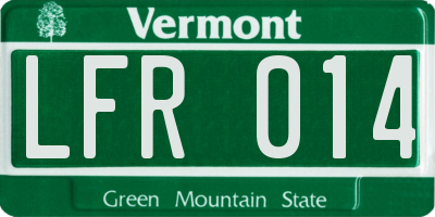 VT license plate LFR014