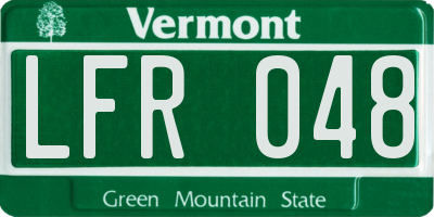 VT license plate LFR048