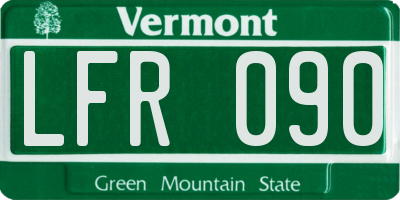 VT license plate LFR090