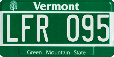 VT license plate LFR095