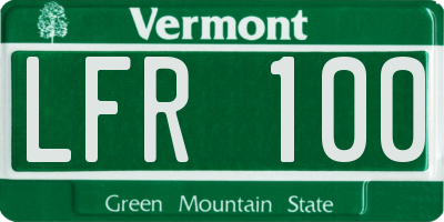 VT license plate LFR100