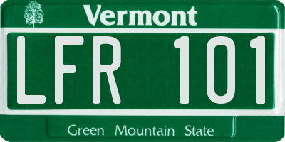 VT license plate LFR101
