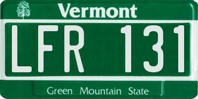 VT license plate LFR131
