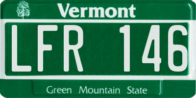 VT license plate LFR146