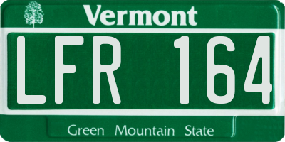 VT license plate LFR164