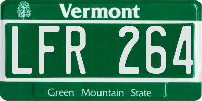 VT license plate LFR264