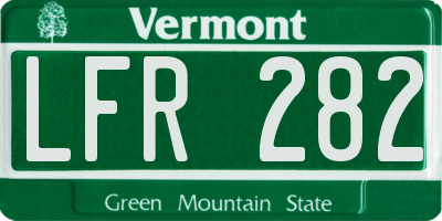 VT license plate LFR282